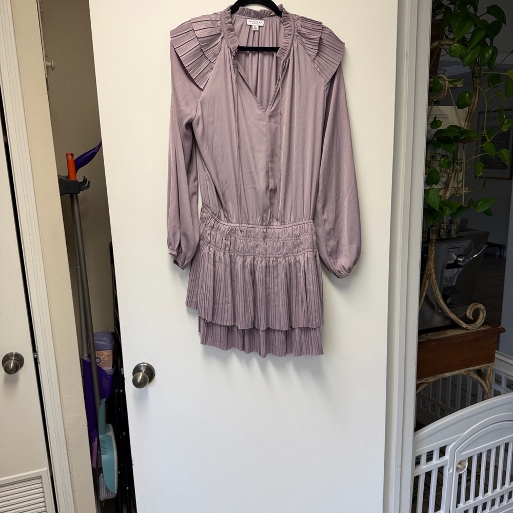 Current Air Lilac Purple Pleated Dress